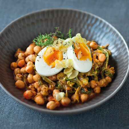 Kichererbsen mit Knoblaucheiern Kichererbsen mit Knoblaucheiern