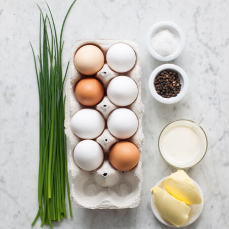 Rührei mit Schnittlauch Rührei mit Schnittlauch