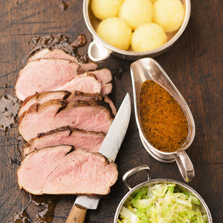 Schulterbraten mit Biersauce Schulterbraten mit Biersauce