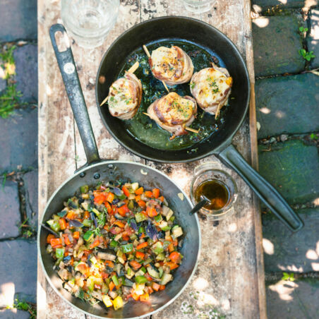 Tranches de lotte en ratatouille - Seeteufelmedaillons aus Ratatouille Tranches de lotte en ratatouille - Seeteufelmedaillons aus Ratatouille