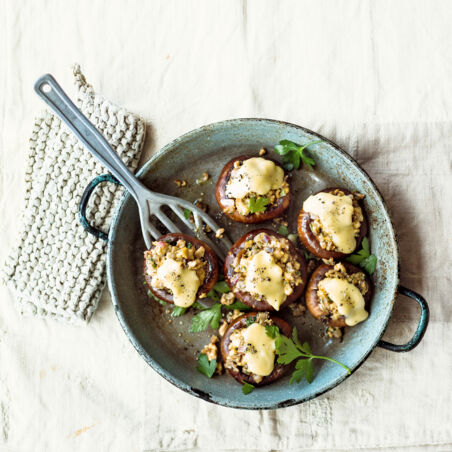 Gefüllte Riesen-Champignons Gefüllte Riesen-Champignons