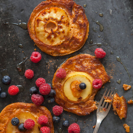 Süßkartoffel-Pancakes mit Äpfeln