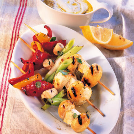 Champignon-Feta-Spieße Champignon-Feta-Spieße