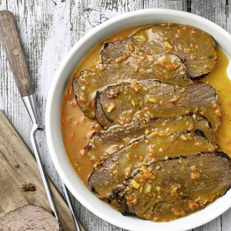 Rinderbraten im Ingwer-Gewürz-Sud Rinderbraten im Ingwer-Gewürz-Sud
