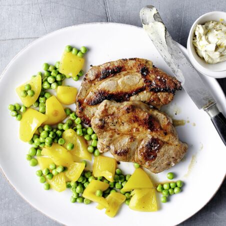 Marinierte Schweinenackensteaks Marinierte Schweinenackensteaks