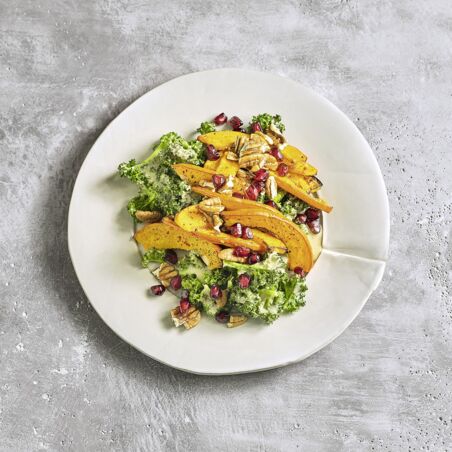 Grünkohlsalat mit Kürbis Grünkohlsalat mit Kürbis