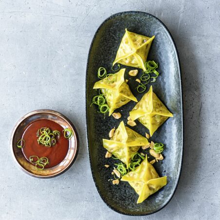 Gedämpfte Teigtaschen Gedämpfte Teigtaschen