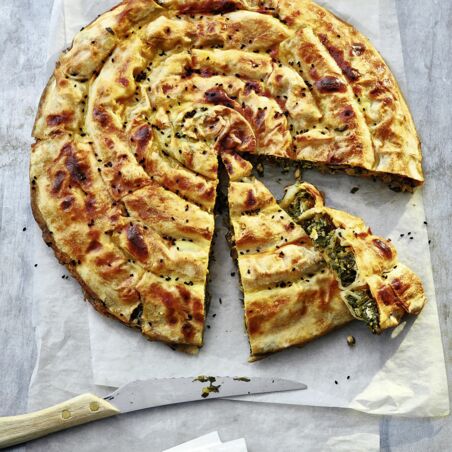 Grüne Börek-Schnecke Grüne Börek-Schnecke