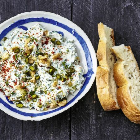 Frischkäsecreme mit Pistazien Frischkäsecreme mit Pistazien