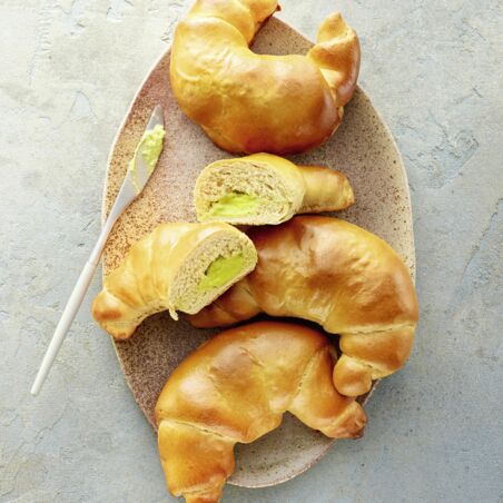 Pistazienpudding-Hörnchen Pistazienpudding-Hörnchen