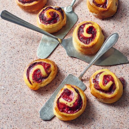 Beeren-Quarkschnecken