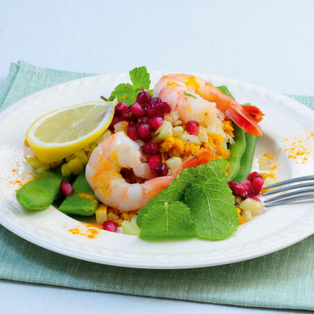 Bulgursalat mit Garnelen Bulgursalat mit Garnelen