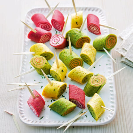 Bärlauch-Crêpe-Röllchen Bärlauch-Crêpe-Röllchen