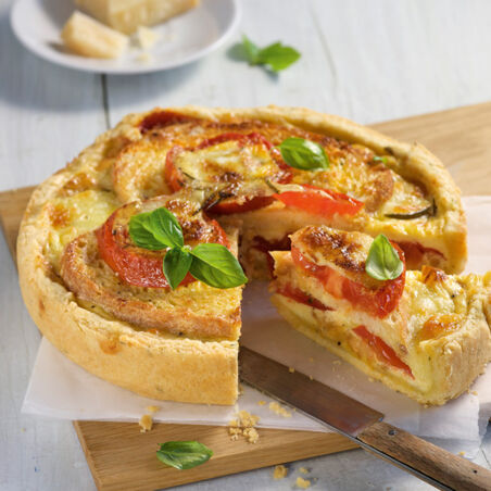 Tomaten-Mozzarella-Kuchen