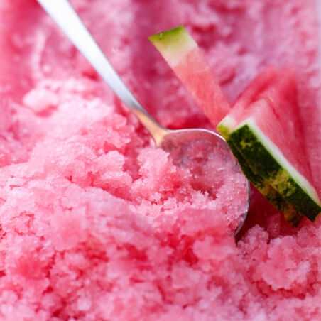Wassermelonen-Granita mit Minze Wassermelonen-Granita mit Minze