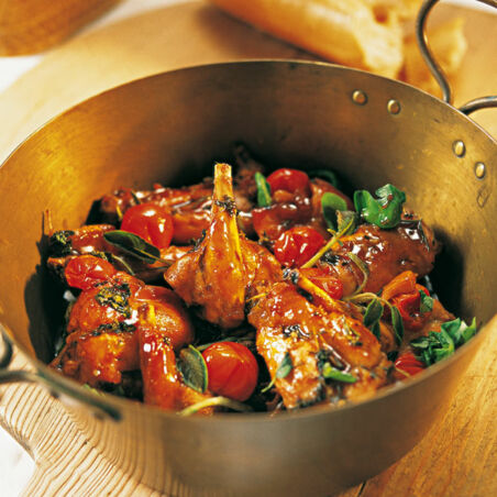 Geschmortes Kaninchen Geschmortes Kaninchen