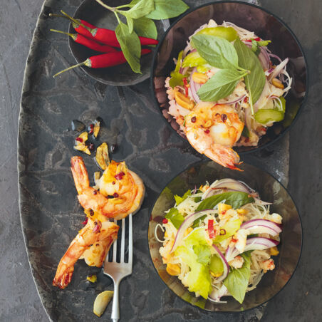 Glasnudelsalat mit Garnelen Glasnudelsalat mit Garnelen