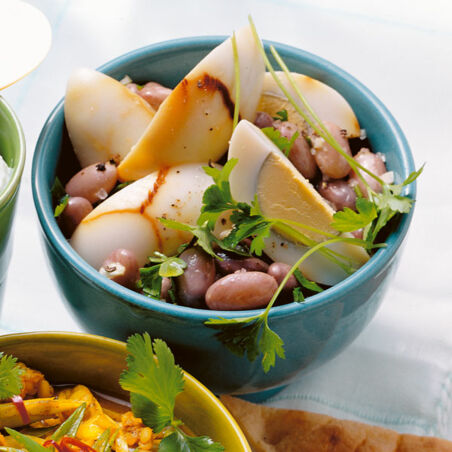 Braune Bohnen mit Eiern Braune Bohnen mit Eiern