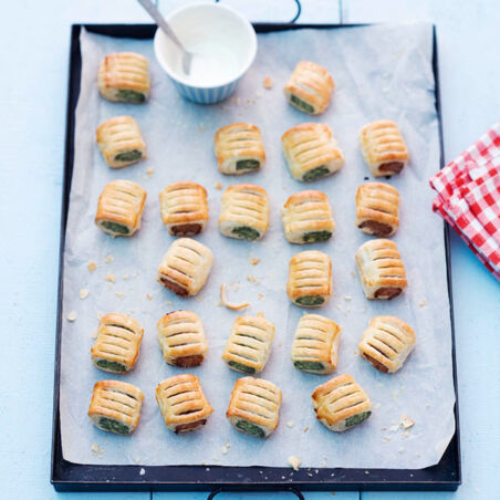 Gefüllte Blätterteigröllchen Gefüllte Blätterteigröllchen