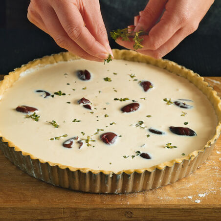 Ziegenkäse-Oliven-Quiche Ziegenkäse-Oliven-Quiche