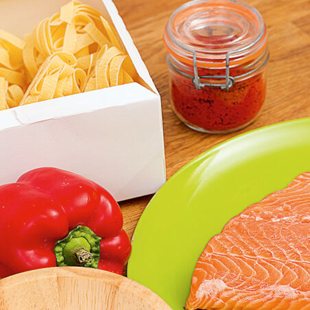 Pasta mit Lachs und Paprika Pasta mit Lachs und Paprika