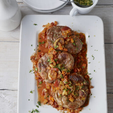 Ossobuco mit Bärlauch-Gremolata Ossobuco mit Bärlauch-Gremolata