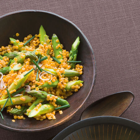 Spargelsalat mit roten Linsen Spargelsalat mit roten Linsen