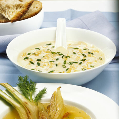 Kartoffelcremesuppe mit Sauerkraut