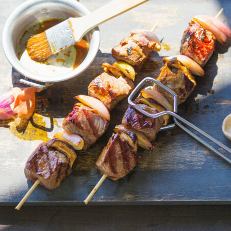 Steak mit Schalotten und Shiitake Steak mit Schalotten und Shiitake