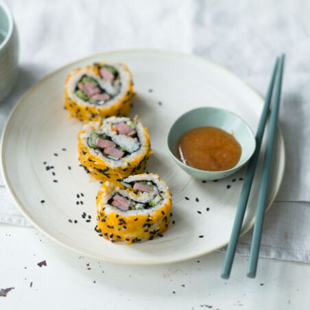 Ura-Maki mit Entenbrust Ura-Maki mit Entenbrust