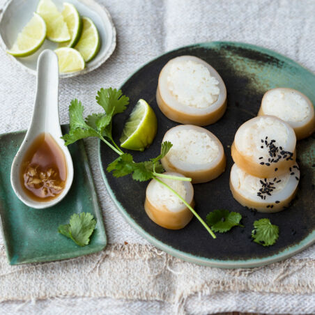 Teriyaki-Tintenfisch-Sushi Teriyaki-Tintenfisch-Sushi