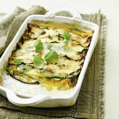 Parmigiana mit Zucchini und Paprika Parmigiana mit Zucchini und Paprika