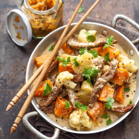 Süßkartoffel-Rindfleisch-Eintopf Süßkartoffel-Rindfleisch-Eintopf