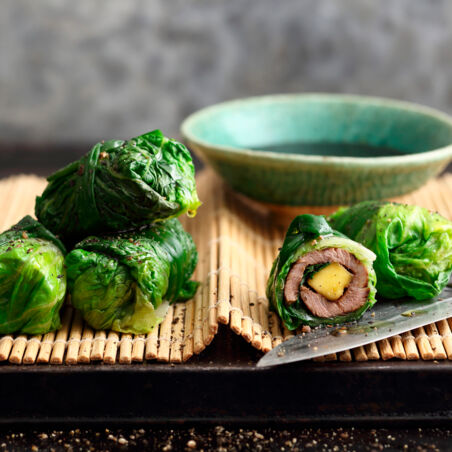 Marinierte Rindfleischröllchen Marinierte Rindfleischröllchen