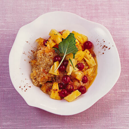 Fruchtsalat mit Bulgur Fruchtsalat mit Bulgur