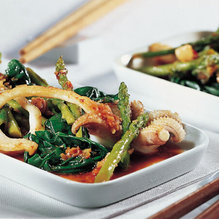 Tintenfisch-Curry mit Grünzeug Tintenfisch-Curry mit Grünzeug