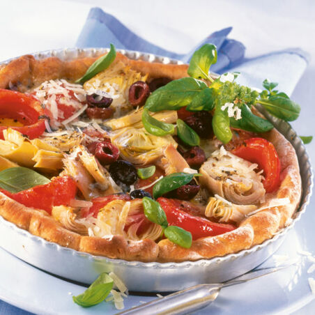 Pizza mit Artischocken Pizza mit Artischocken