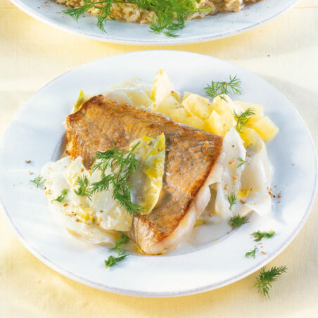 Chicorée-Seelachs-Pfanne Chicorée-Seelachs-Pfanne