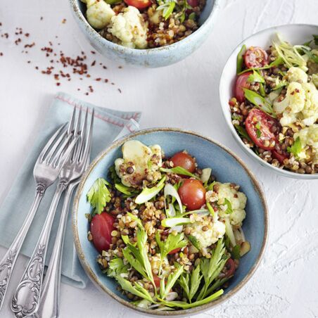 Bulgur-Linsen-Salat mit Blumenkohl Bulgur-Linsen-Salat mit Blumenkohl