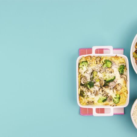 Schwein gehabt mit Auflauf und Teriyaki-Pfanne Schwein gehabt mit Auflauf und Teriyaki-Pfanne