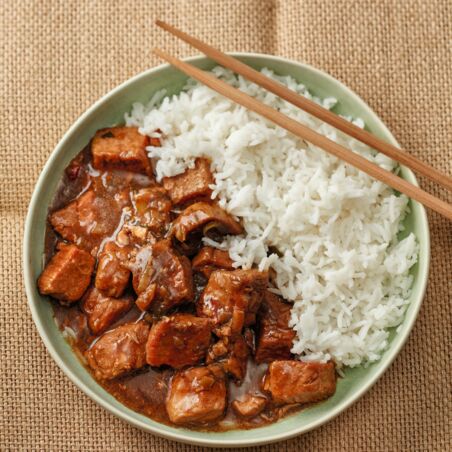 Schweinefleisch mit Austernsauce