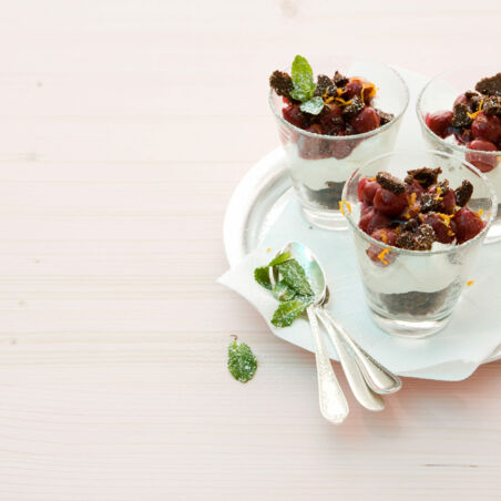 Trifle mit Sauerkirschen Trifle mit Sauerkirschen