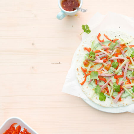 Avocado-Wraps mit Schinken Avocado-Wraps mit Schinken