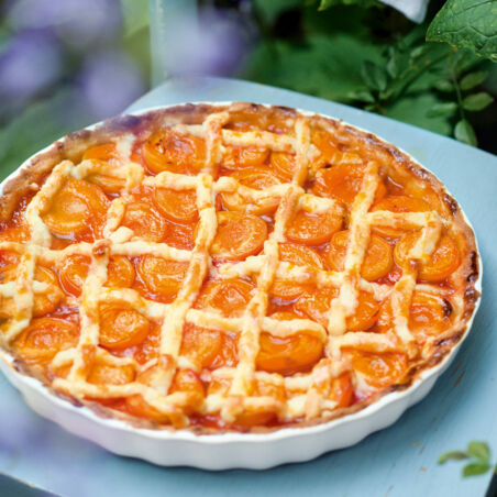 Marillen-Pfirsich-Crostata Marillen-Pfirsich-Crostata