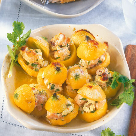 Gefüllte Patissons mit Lachs Gefüllte Patissons mit Lachs