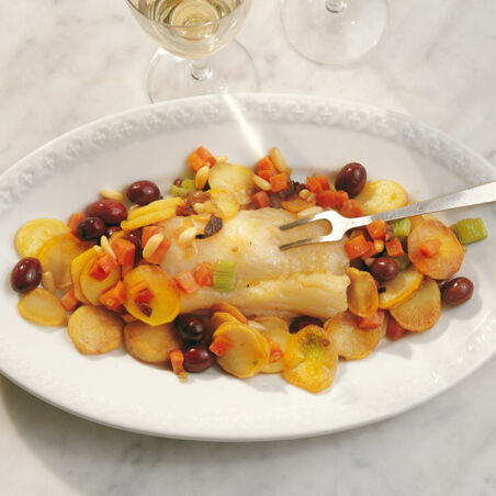 Klippfisch auf Genueser Art Klippfisch auf Genueser Art