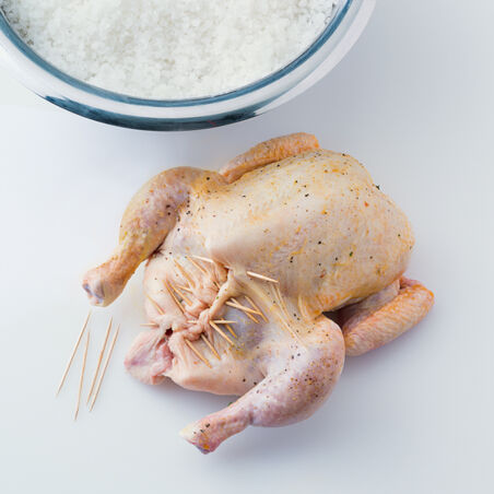 Tomaten-Hähnchen in Salzkruste Tomaten-Hähnchen in Salzkruste