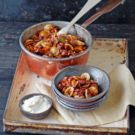 Orecchiette mit Wildschwein-Ragout Orecchiette mit Wildschwein-Ragout