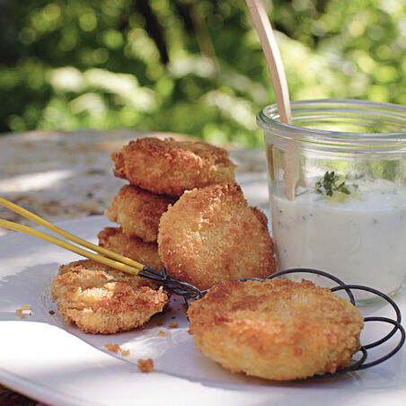 Panierte Kohlrabischnitzel Panierte Kohlrabischnitzel