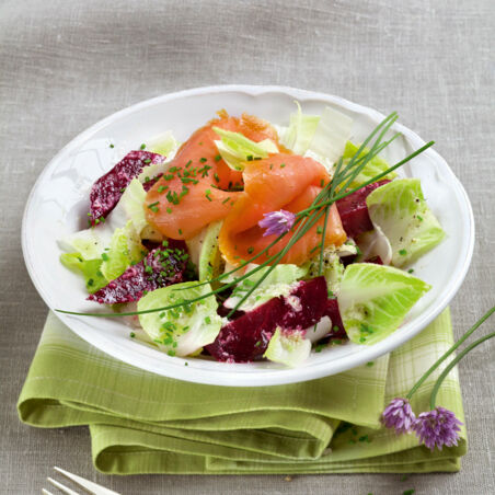 Rote-Bete-Salat mit Lachs